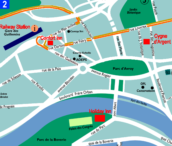 map of the city of Liege