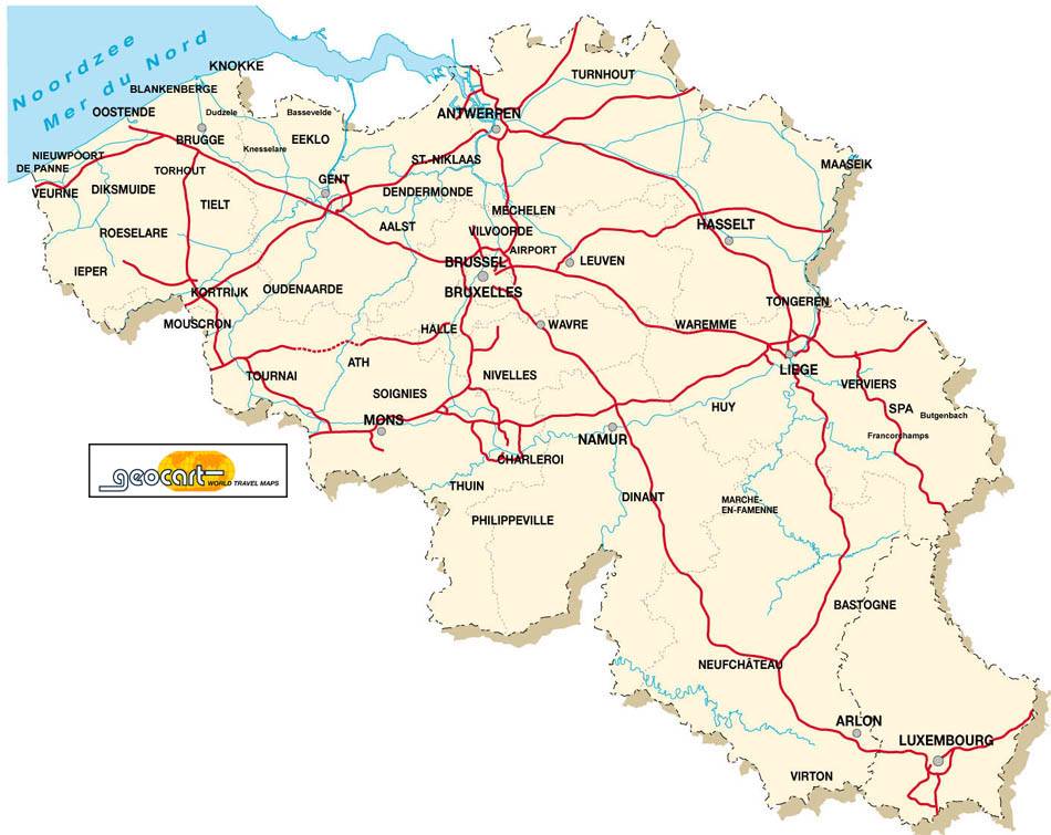 Map of Belgium